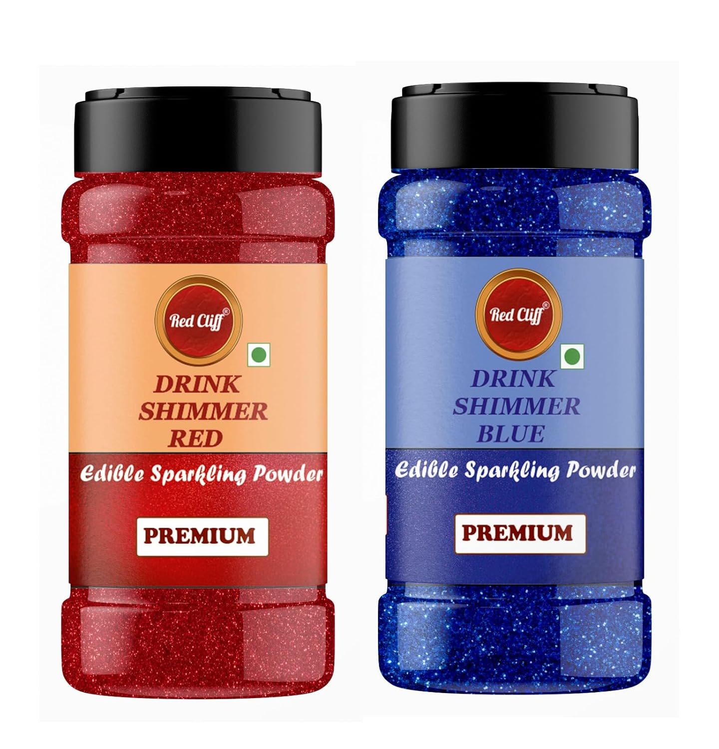 RED CLIFF Edible Red & Blue Shimmer Powder for Cake Decoration, Drinks, and Desserts Food Grade Glitter Dust for Baking, Beverages, and Creative Culinary Designs || (50gx2) RED CLIFF Edible Red & Blue Shimmer Powder for Cake Decoration, Drinks, and Desserts Food Grade Glitter Dust for Baking, Beverages, and Creative Culinary Designs || (50gx2)