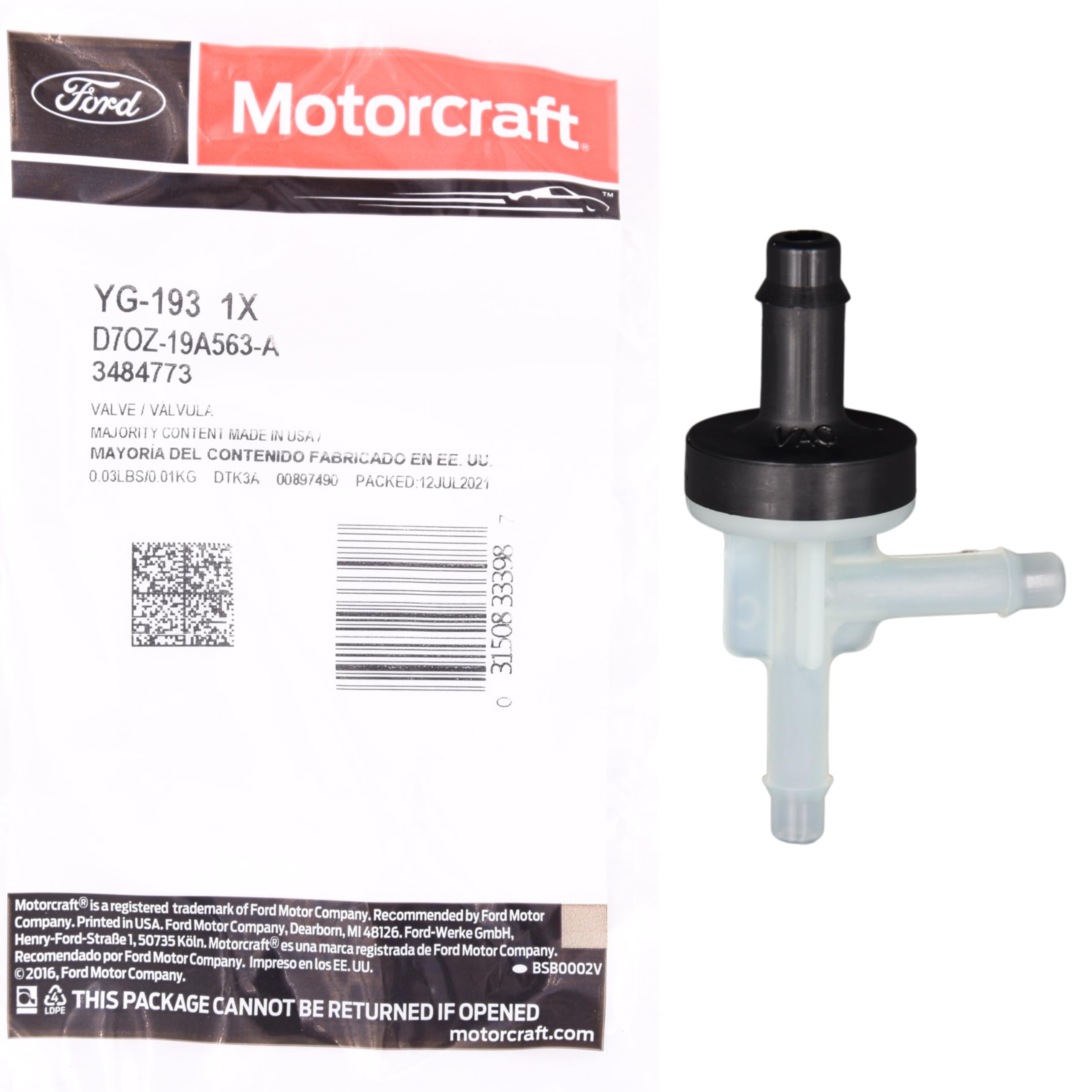 Amazon.com: reilfastprts Vacuum Valve D7OZ-19A563-A, YG-193 Air