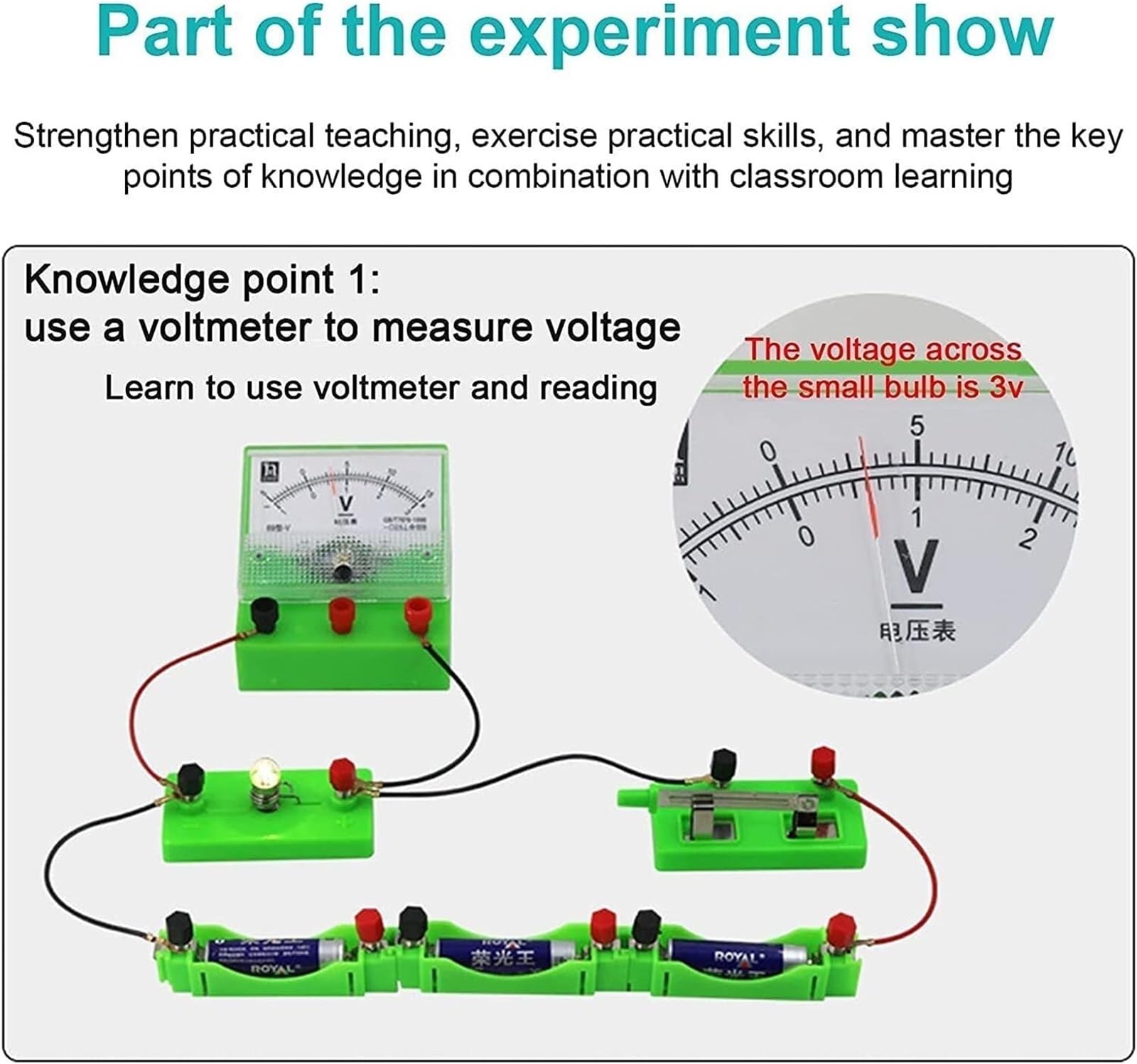 Esperimenti Fisici Strumenti Didattici Scatola for Esperimenti di Circuiti Elettrici di Base di Fisica, Strumento Didattico di Elettromagnetismo