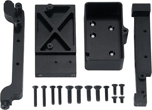 Metal Equipment Box Tray & Servo Mount Upgrade Parts for 1/6 Axial SCX6 AXI05000 JLU AXI05001 Trail Honcho RC Crawler Car