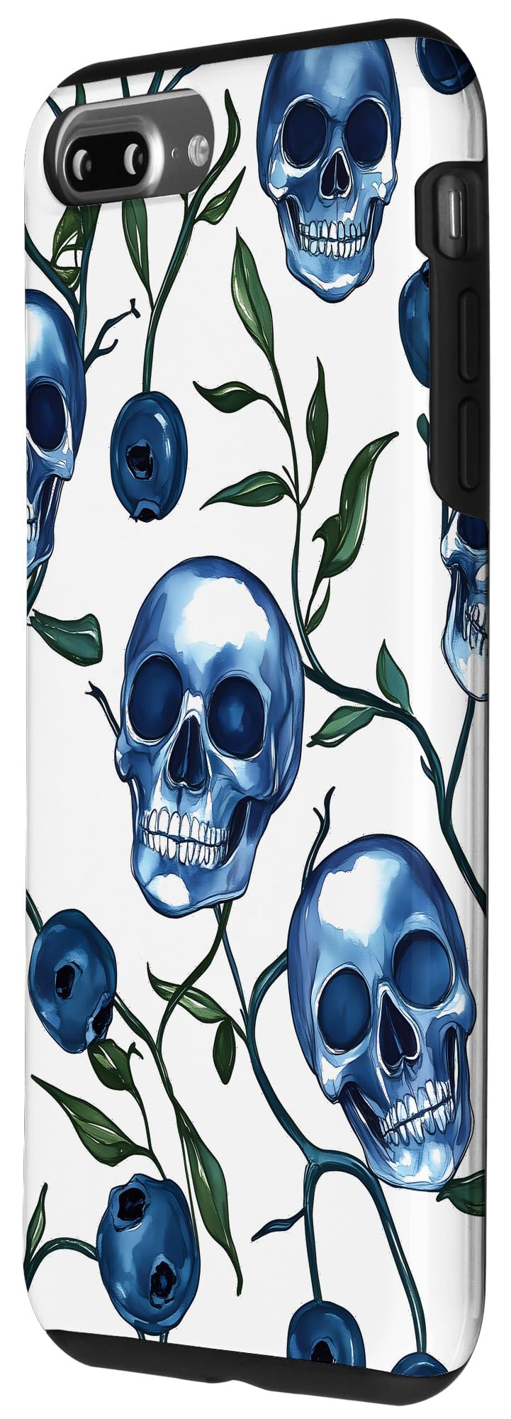 Blue Skull Floral Pattern Case for iPhone 7 Plus/8 Plus - Image 2