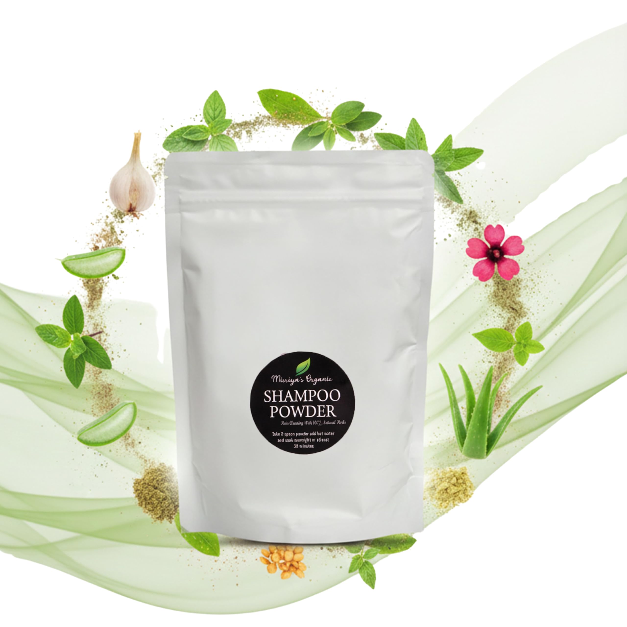 Shampoo Powder for Hair Growth & Hair Fall Control | 100% Homemade Herbal Formula with Amla, Reetha, Shikakai, Neem | Chemical & Sulphate Free | Natural Cleanser (200g)-image-43