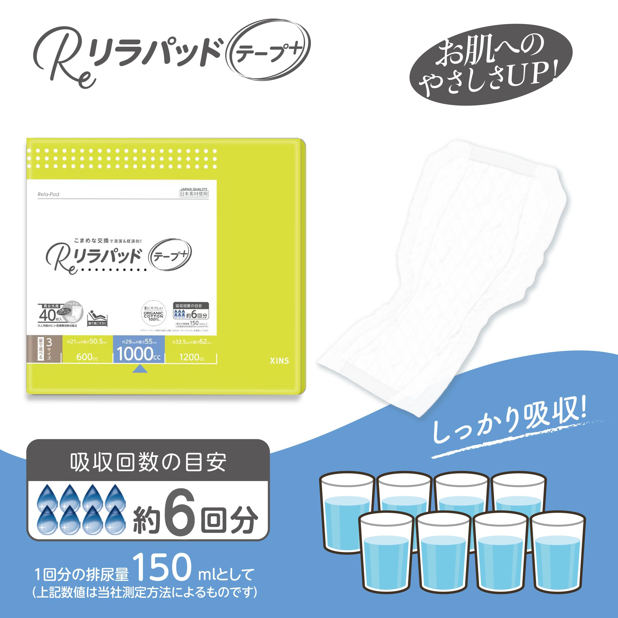 Amazon | リラパッドテープ+ うす型さらさら感パンツ用パッド 通気性