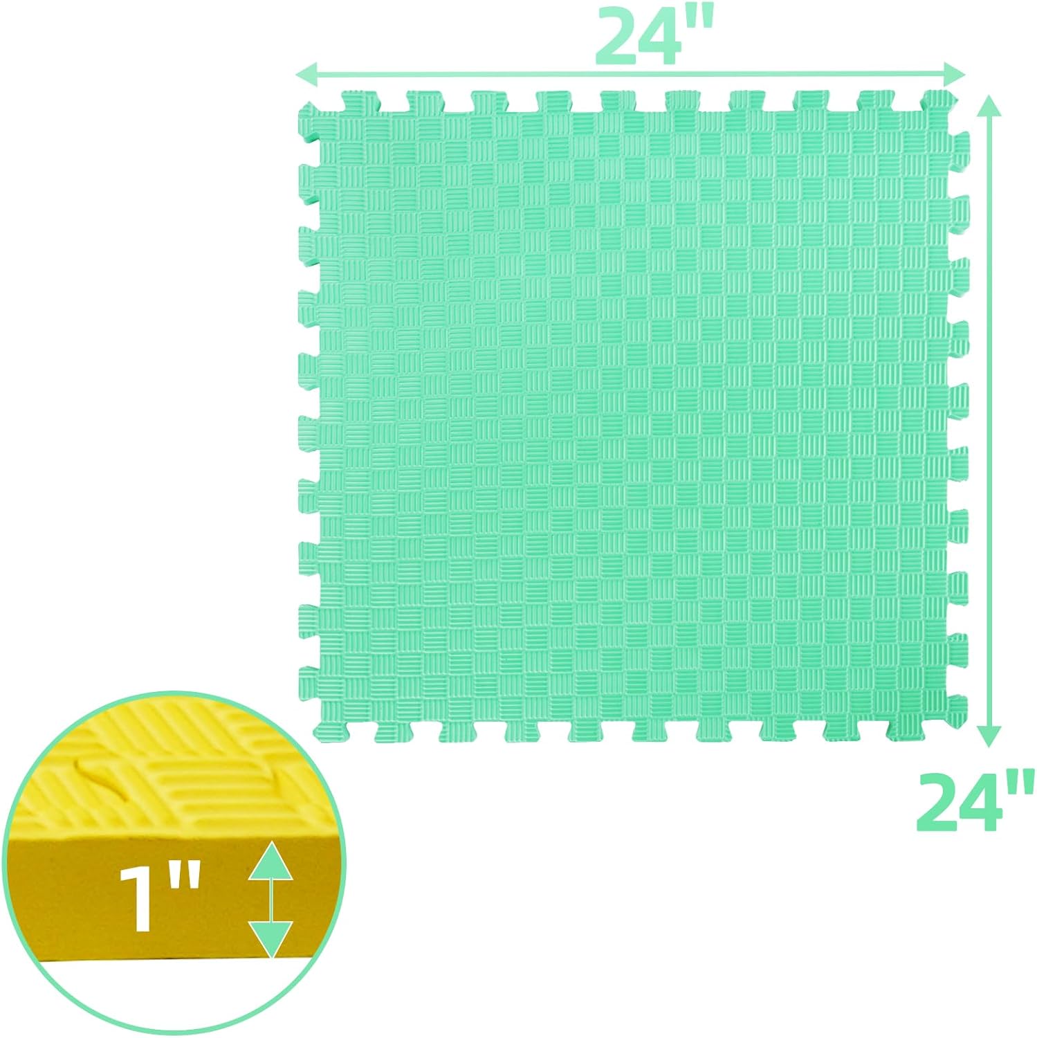 BalanceFrom Puzzle Exercise Mat with EVA Foam Interlocking Tiles for MMA, Exercise, Gymnastics and Home Gym Protective Flooring, Multiple Sizes and Colors - imagen 5