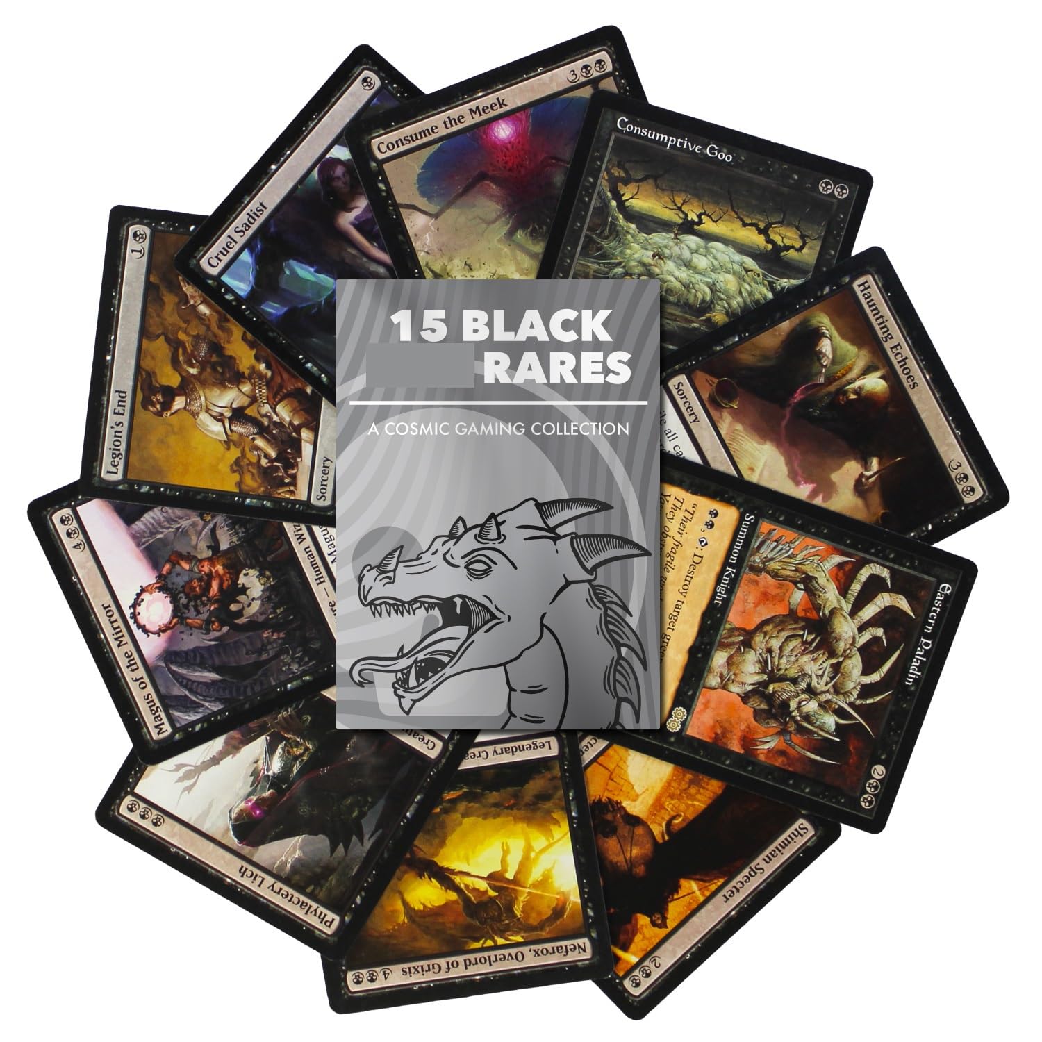 magic the gathering rare black cards Magic The Gathering Black Rares Booster Pack - 15 Rare Black MTG Cards Gift  Set