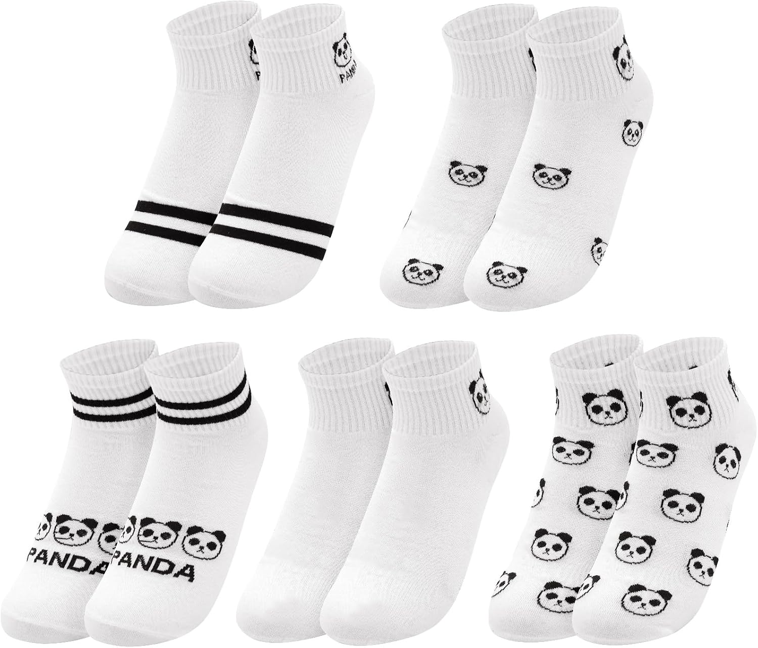 Ankle Socks for Women 5 Pairs Cotton No Show Socks Casual Low Cut Socks
