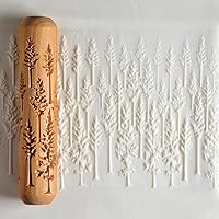 Vista 5 de MKM Pottery Tools Rodillos de mano grandes de madera para arcilla (BHR-01 Diagonal Basketweave)