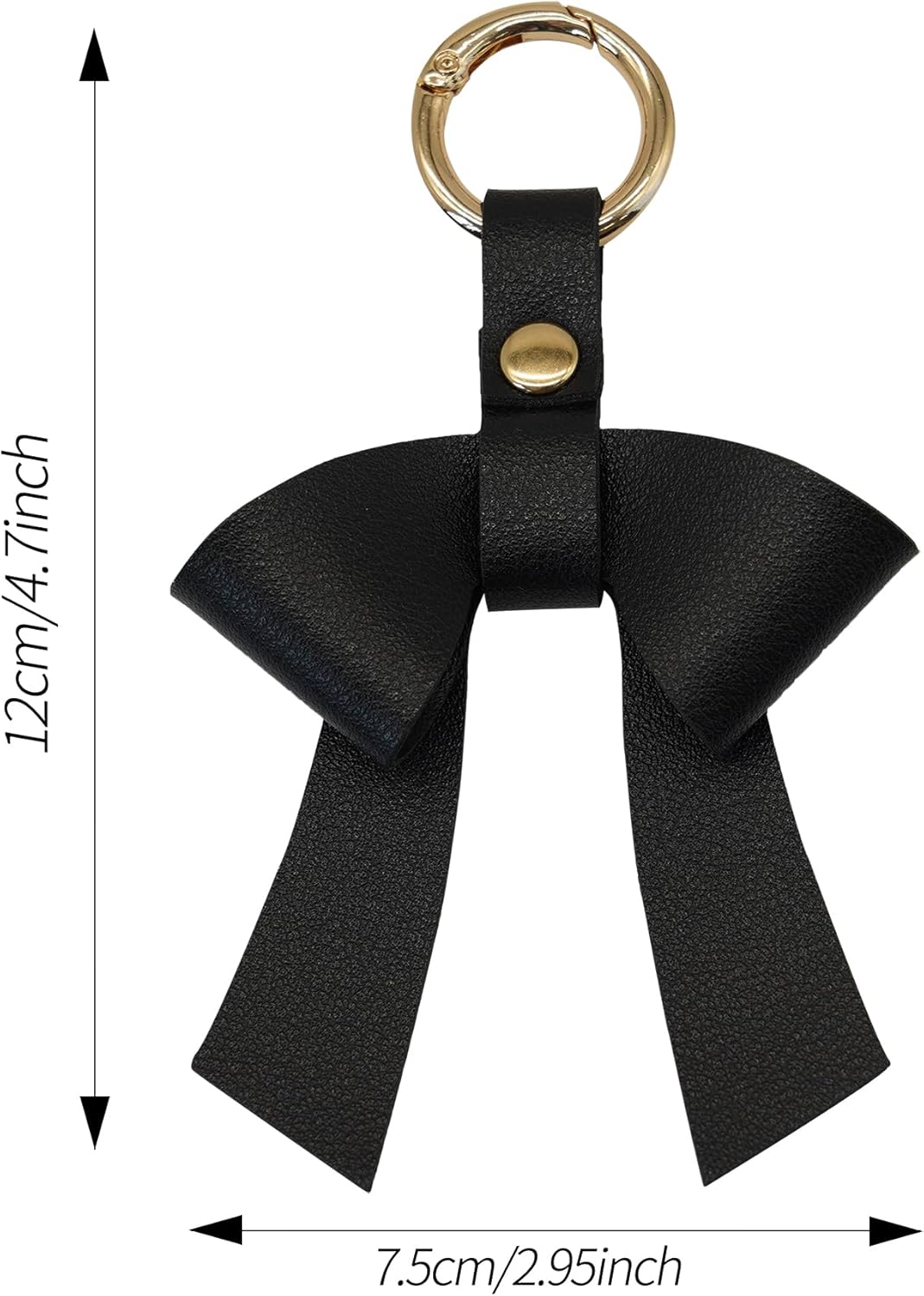 Leather Bow Keychain for Car Keys Bag Handbag Purse Thanks Gift,Elegant Cute Bow Accessory for Women - Image 2