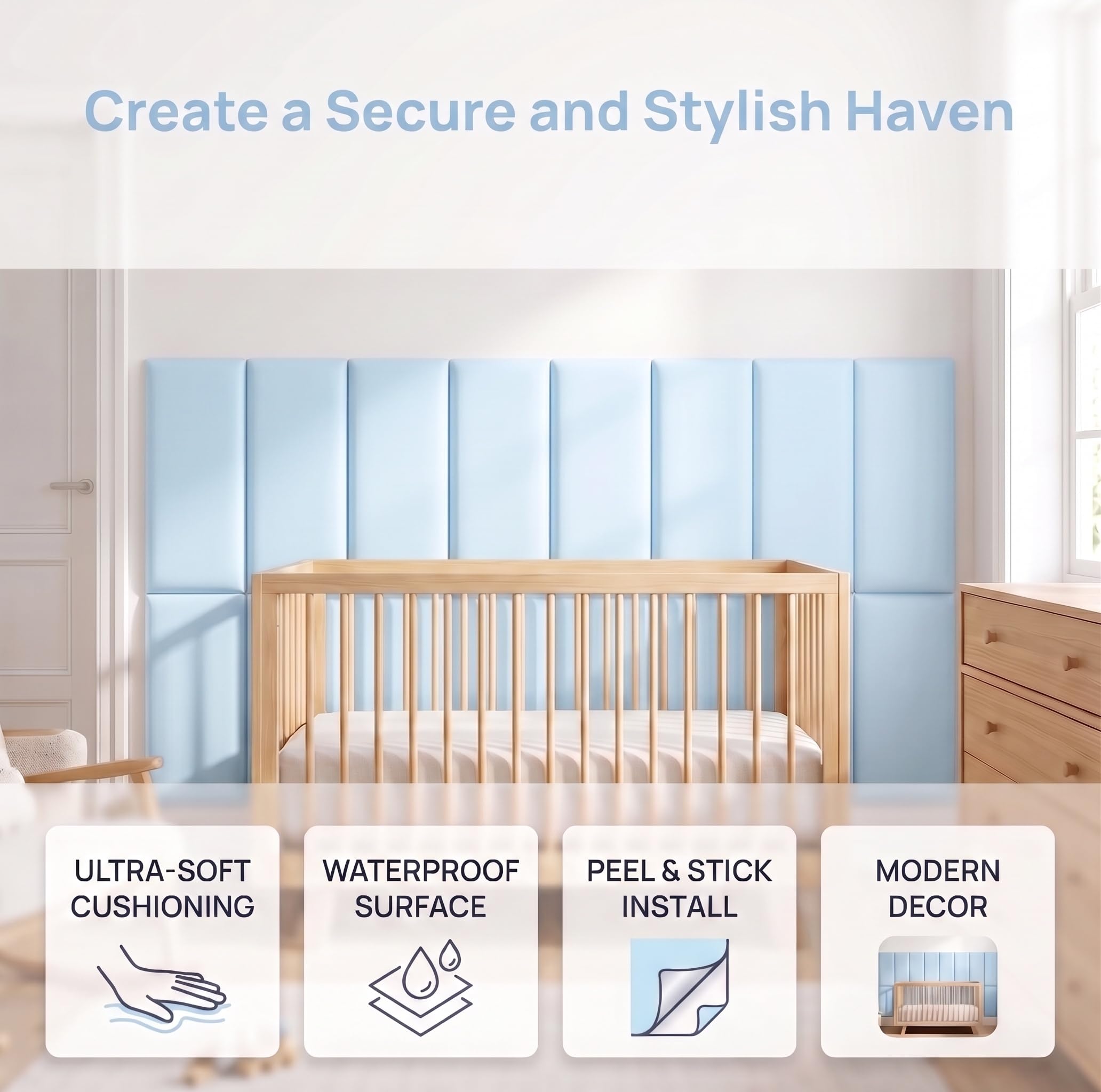 DECHOUS Acolchado de pared 3D anticolisión, 5 piezas a prueba de golpes, adhesivo de pared extraíble con revestimiento de cuero, cojín suave para habitación de niños, cabeceros de cama, paredes de TV