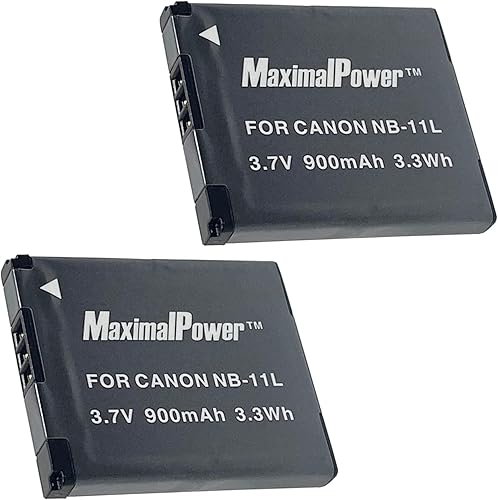 Miniatura 8 de MaximalPower Batería para Canon NB-11L, NB-11LH PowerShot A2300 IS, A2400 IS, A2500, A2600, A3400 IS, A3500 IS, A4000 IS, ELPH 110 HS, ELPH 115 HS