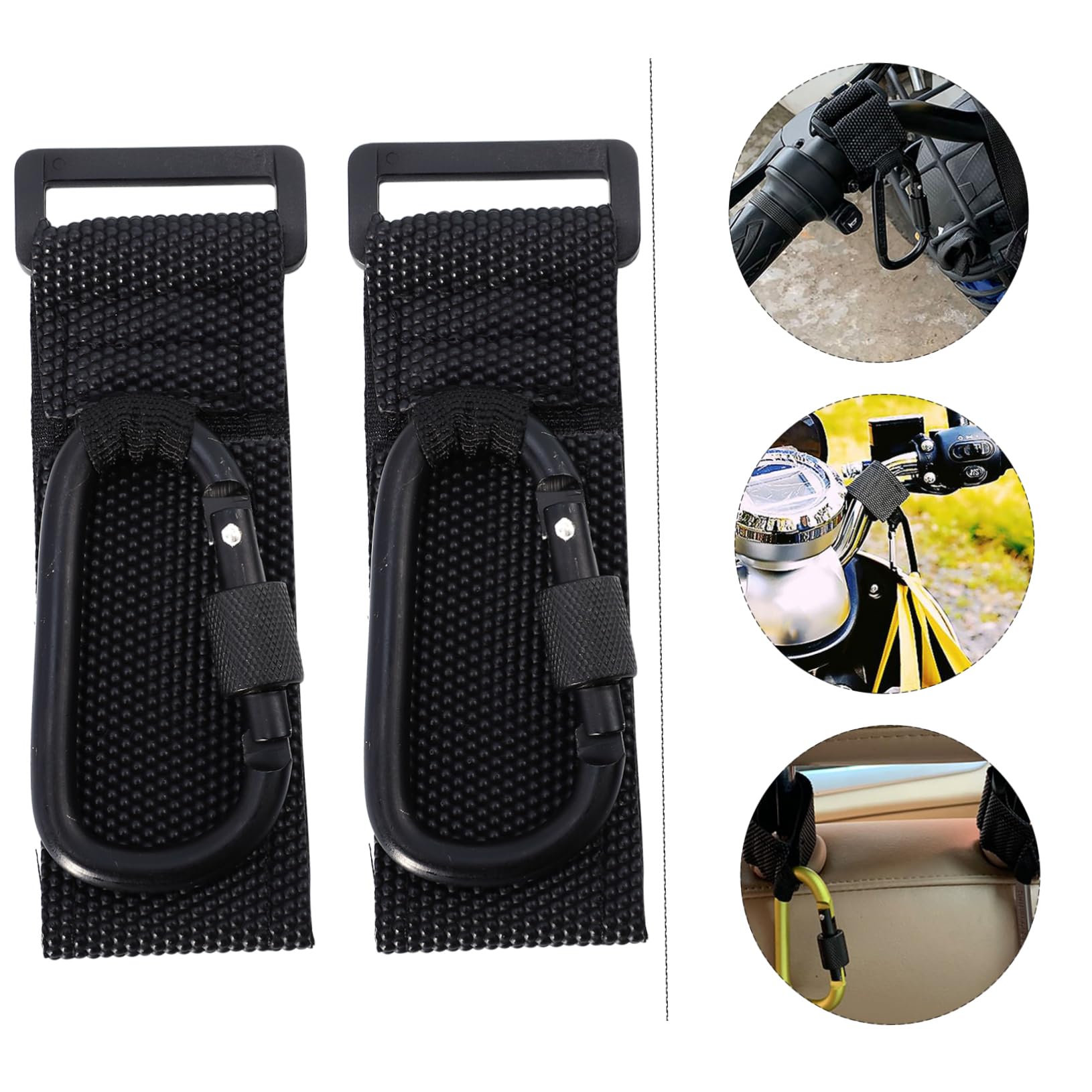 Yardwe 10 Piezas Gancho Antideslizante para Cochecito Colgador Resistente para Bolsas Carrito Accesorio para Manillar de Silla de Paseo Soporte Práctico para Compras y
