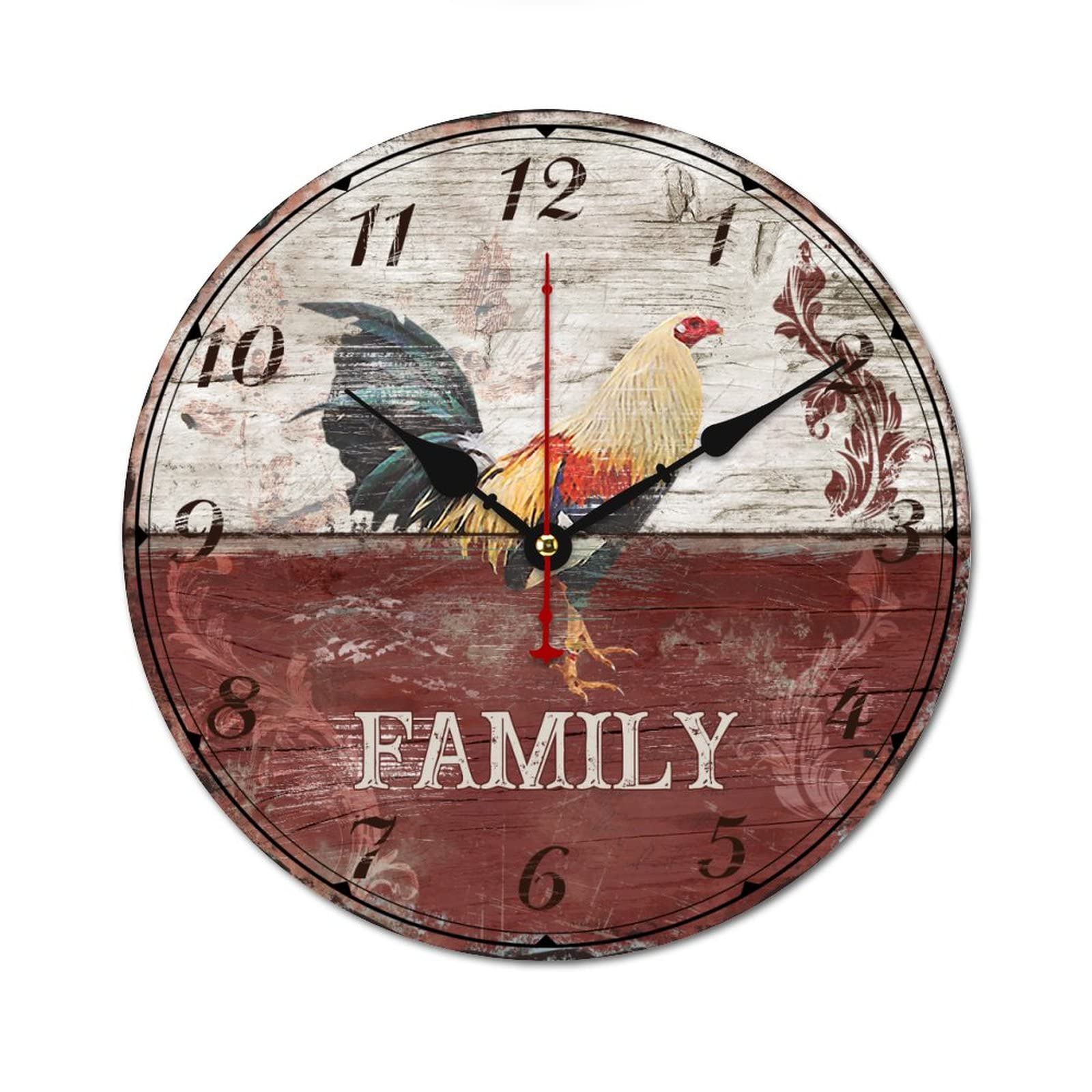Horloge coq familial rétro le cadeau de pendaison de crémaillère