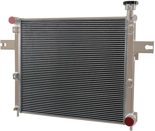 Radiador de aluminio con núcleo de 3 filas para Jeep Grand Cherokee Limited Laredo Wj Wg 4.7L V8 2000 2001 2002 2003 2004 99 01 02 03 04 05, Negro -