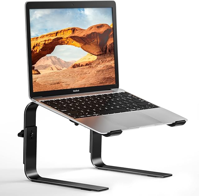 BONTEC Stojak na Laptopa, Regulowana Wysokość Stojaka na Laptopa, Ergonomiczny Uchwyt na Laptopa, Kompatybilny z Większością 10-17