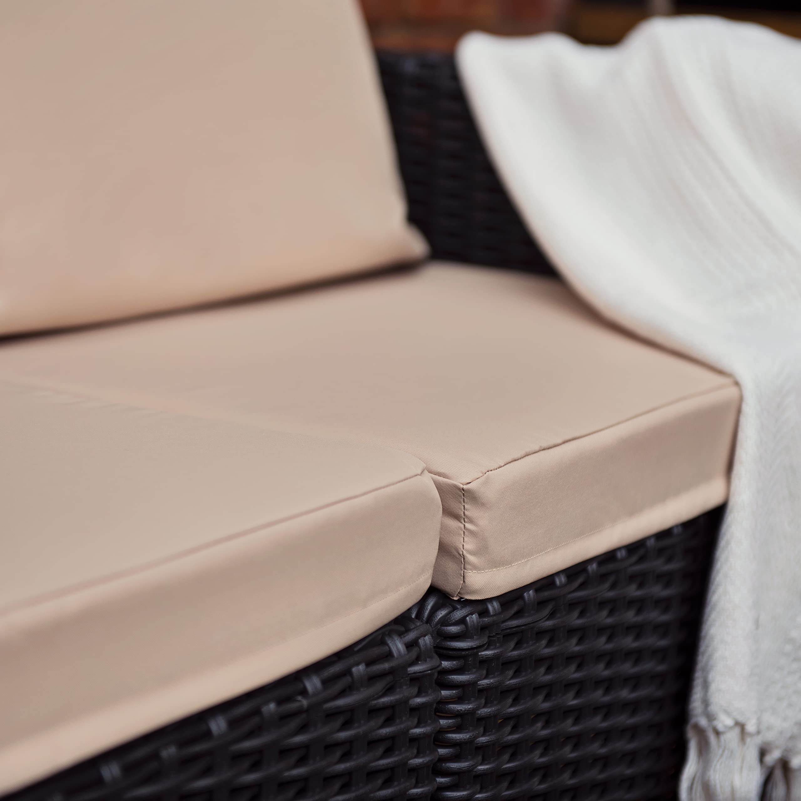 Cuscini Per Sedie Da Giardino In Rattan - Set Da 4 Pezzi | Resistente All'Acqua, Lavabile, Per Keter Carolina