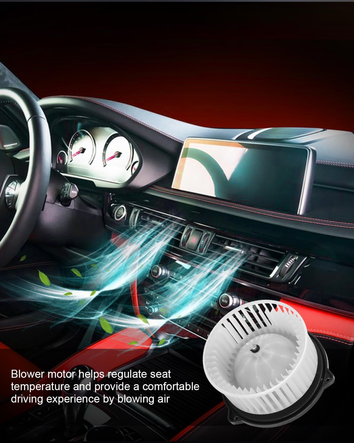 AC Heater Blower Motor Compatible for Toyota for Matrix 2003-2008 for Toyota for Corolla 2003-2008, HVAC Blower Motor Assembly Replace# 615-50187 700057