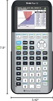 Texas Instruments TI-84 Plus CE Color Graphing Calculator, Galaxy Gray (Metallic)