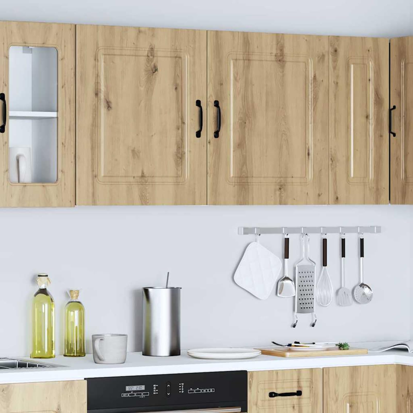 Holzwerkstoff Küchenwandschrank Artisan-Eiche 50x31x60 cm - Vielseitig für Küche, Schlafzimmer, Wohnzimmer Model853816