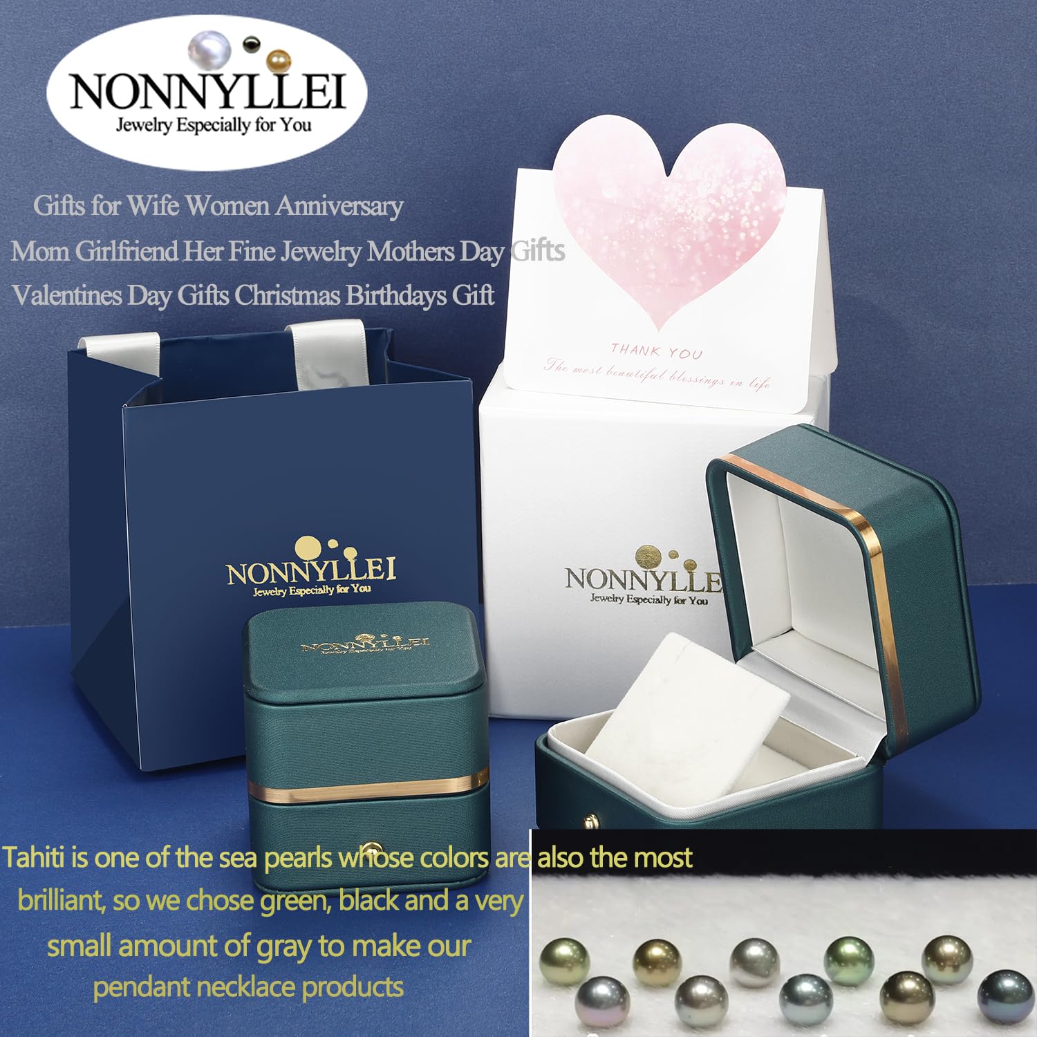 Pendientes de perlas negras tahitianas de 9 a 10 mm, regalo para el día de la madre, regalo para mamá, día de San Valentín, joyería de Navidad y boda
