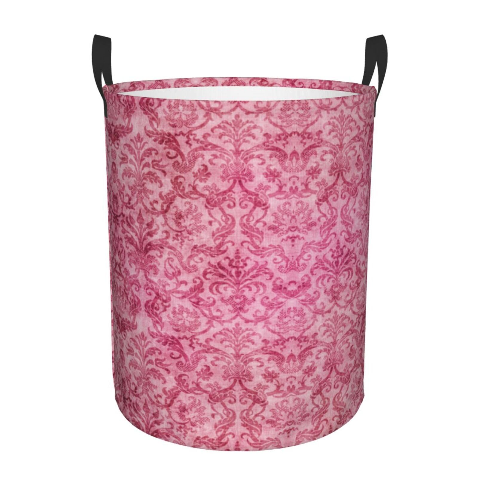 Laundry Basket Damask Tapestry Laundry Hamper Waterproof Idea Hampers Large Collapsible Baskets with Handle Suitable for Bedroom Bathroom Utility Room Kitchen