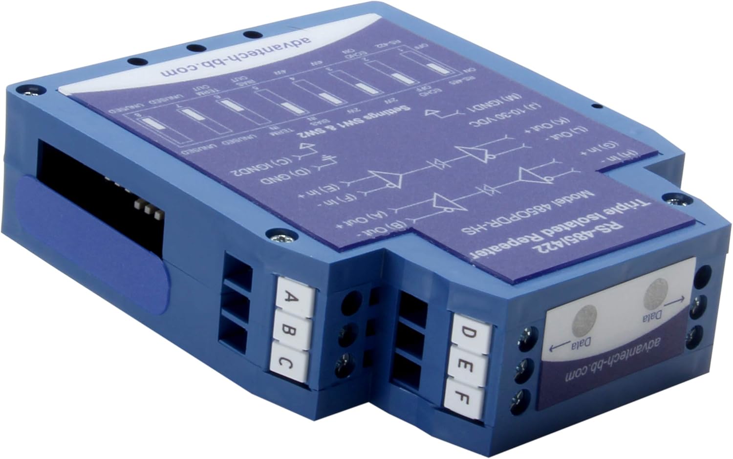Industrial Serial Adapter ADVANTECH USB To RS-422/485 Isolated Converter -  2000V Optical Isolation ADVANTECH Isolated Serial Converter 2000V