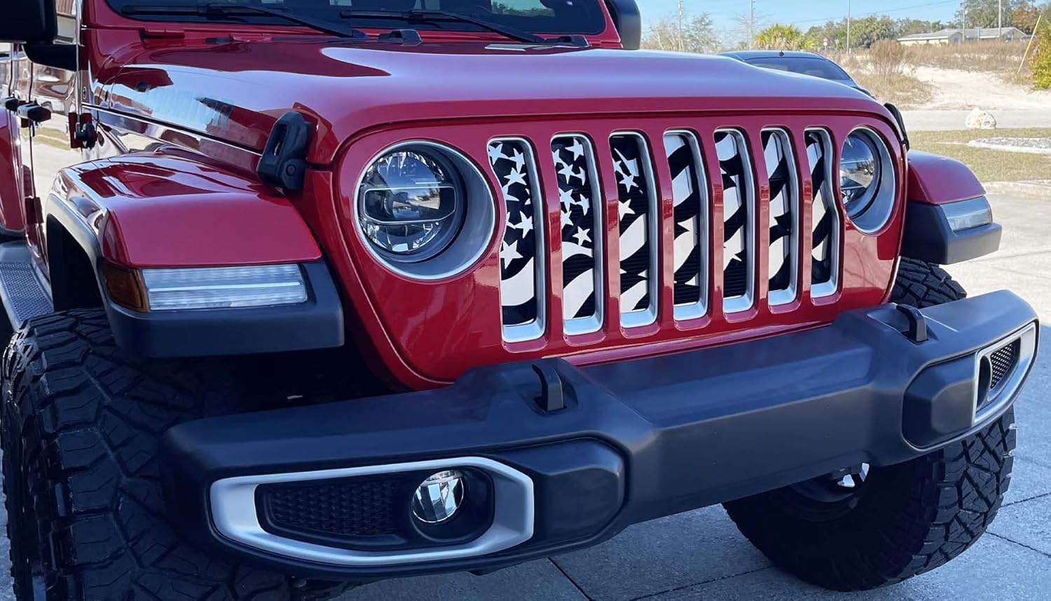 2018-2023 Jeep Wrangler JL and 2018-2023 Jeep Gladiator American Flag Grille Insert | American Car Craft