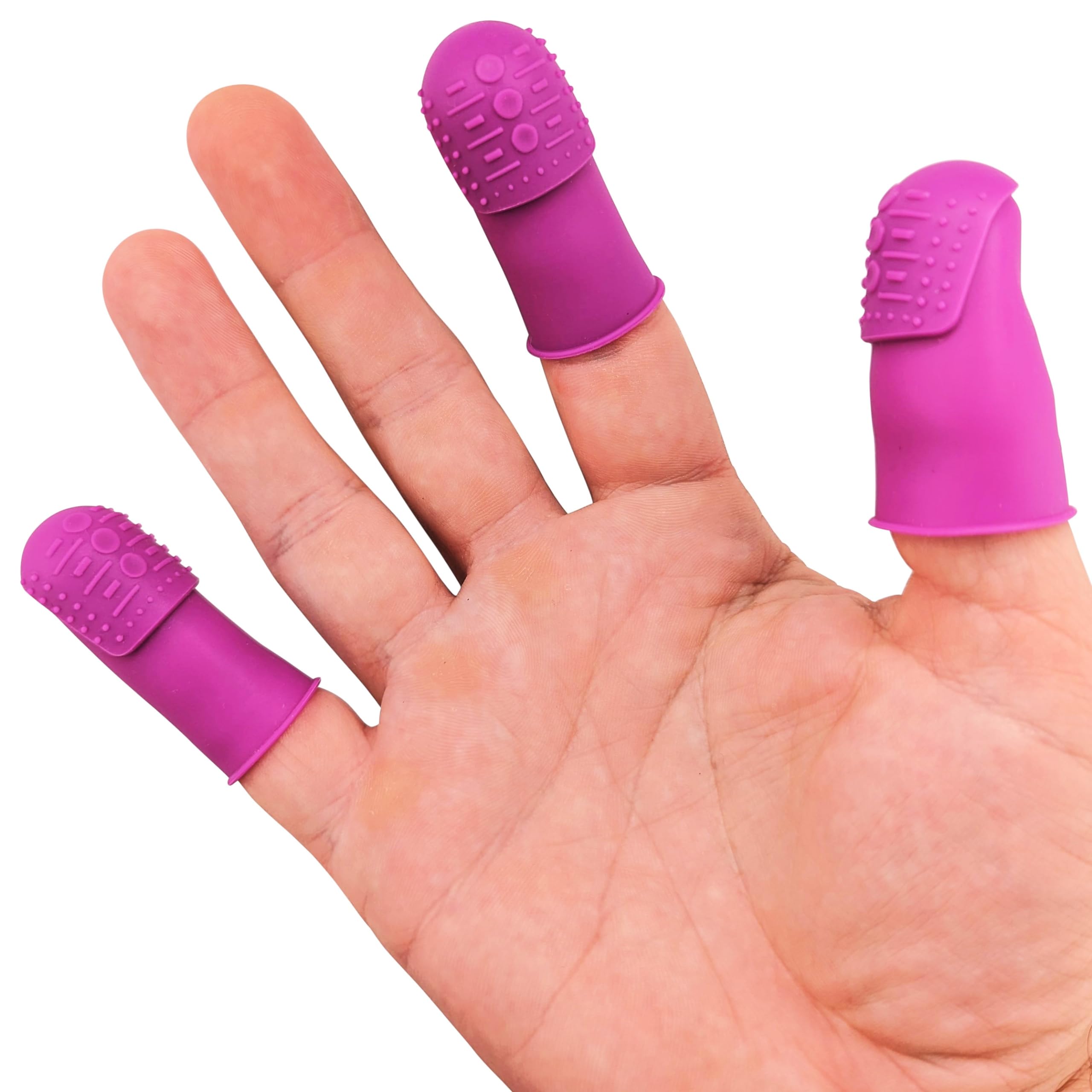 Bequemer weicher Fingerhut | THIK-Grip Edition | Small (1) - Medium (1) - Large (1)