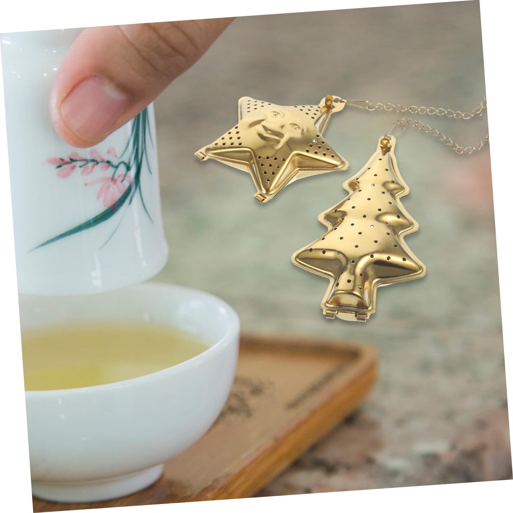 2 Pcs Infusores de Té de Acero Inoxidable Reutilizables Forma Creativa, Coladores para Té Suelto, Accesorios para Té Ideales en Cocina Estilo Aleatorio