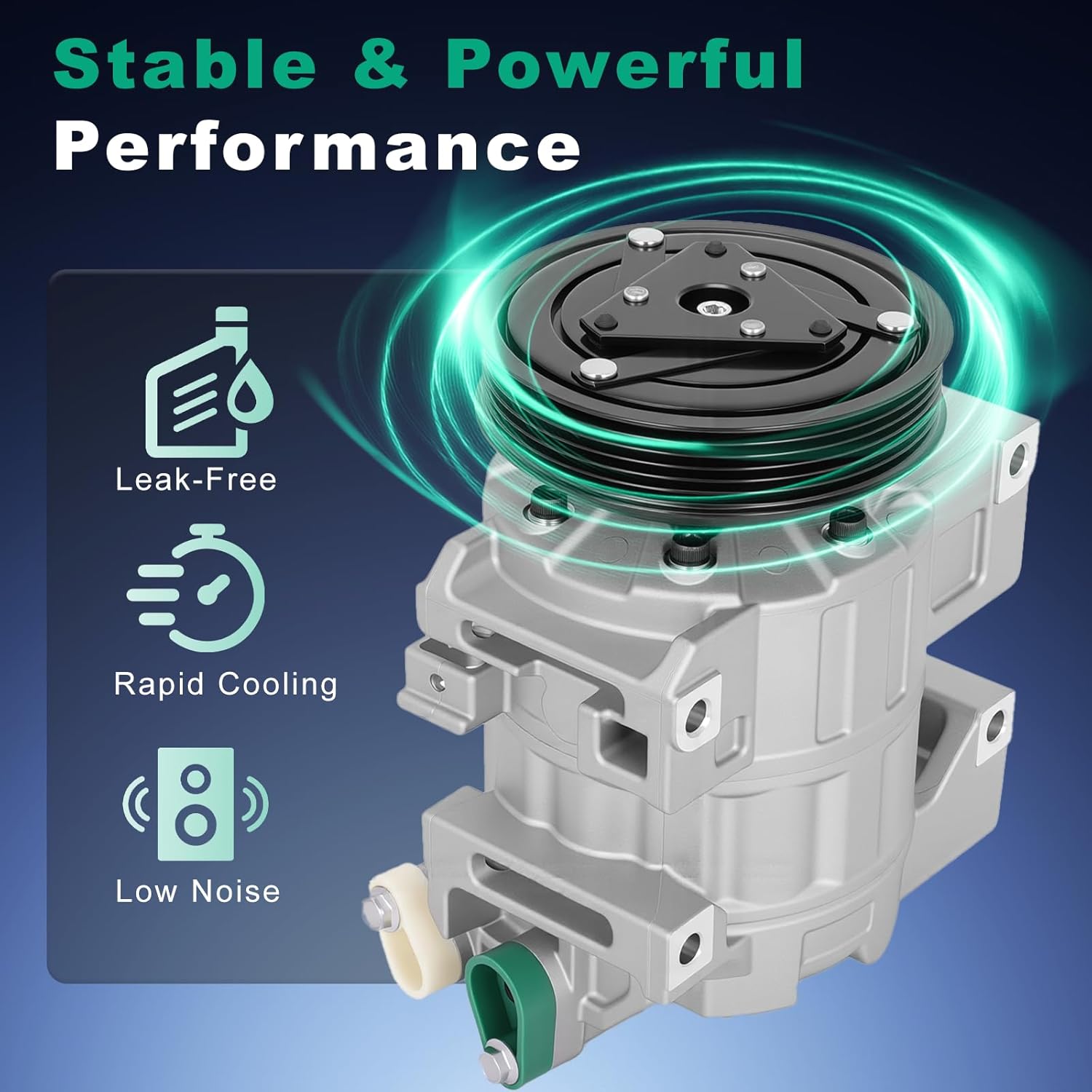 AC Compressor Fit for Nissan Altima 2.5L 2007 2008 2009 2010 2011 2012, Air Conditioning Compressor for Nissan Sentra 2.5L 2007 2008 2009 2010 2011 2012 CO 10886C with Pre-Filled Oil