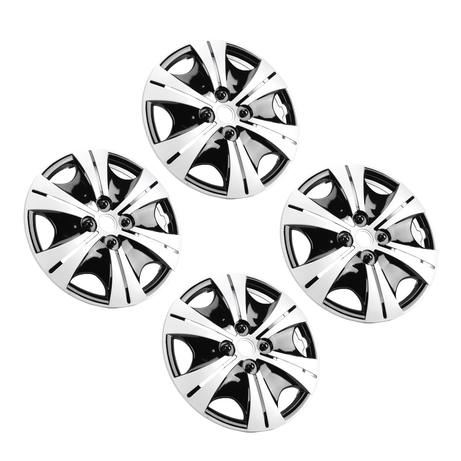 Sxhlseller Copricerchi di Ricambio da 15 Pollici, Confezione da 4, Copricerchi Universali R15 per Auto Camion SUV, Copricerchioni a Scatto da 15 Pollici, Set di Tappi in PP Resistente per 500 Seat 208