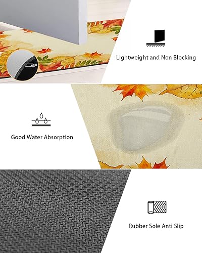 Miniatura 3 de Tapete de baño de hoja de arce para bañera, antideslizante, de secado rápido y absorbente, tierra de diatomeas, fregadero, dormitorio, cocina,