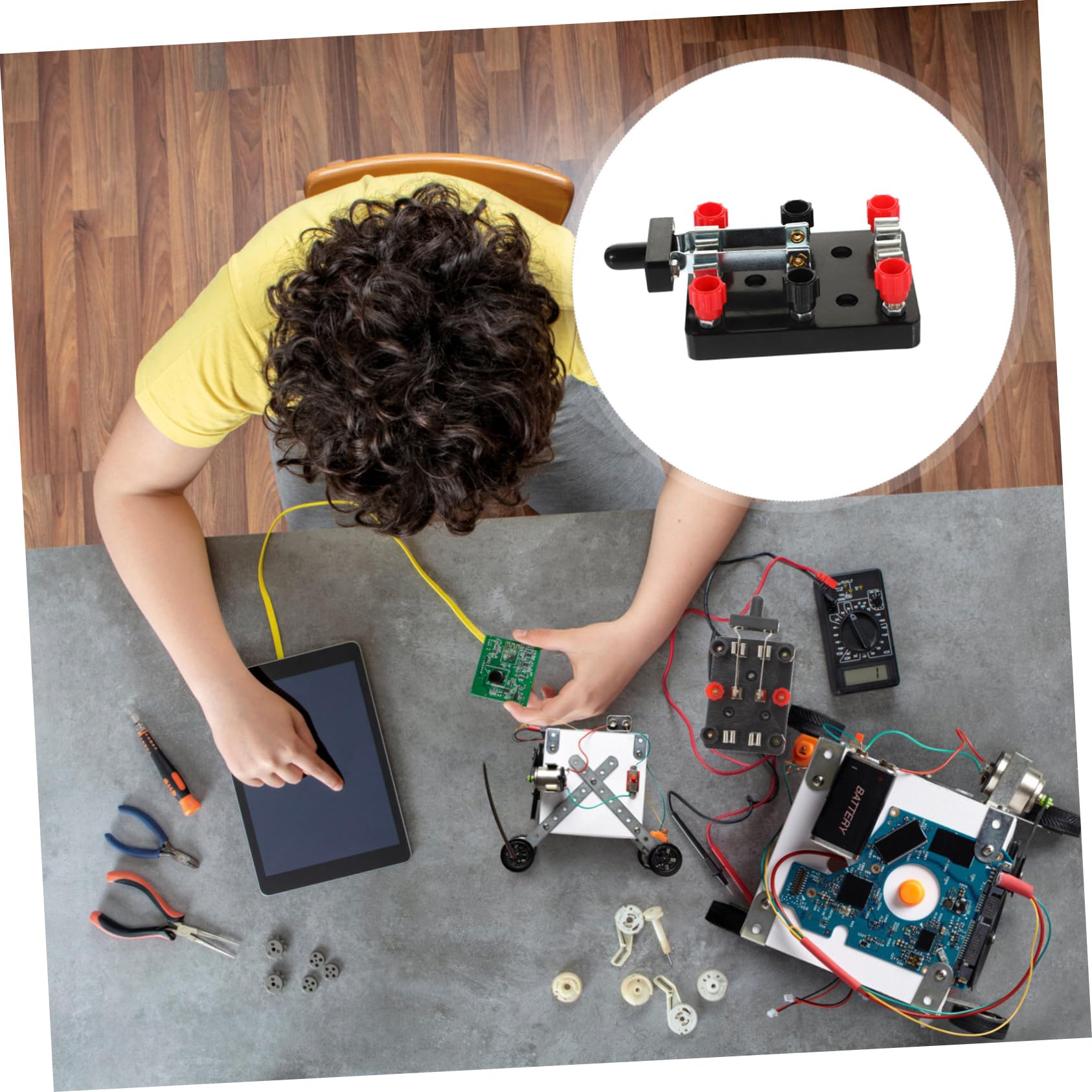 NAMOARLY Electronics Lab Equipment Double Pole Double Throw Switch Ideal for Electricity Prop and