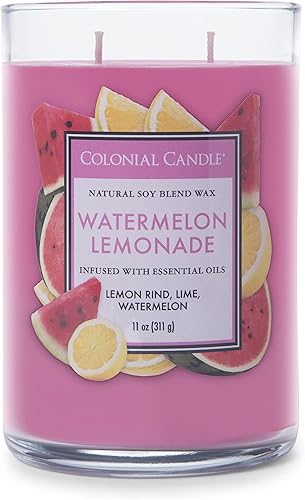 Vista 217 de Colonial Candle Vela perfumada en frasco, cilindros clásicos, brillo navideño, 2 mechas, 19 onzas, morado