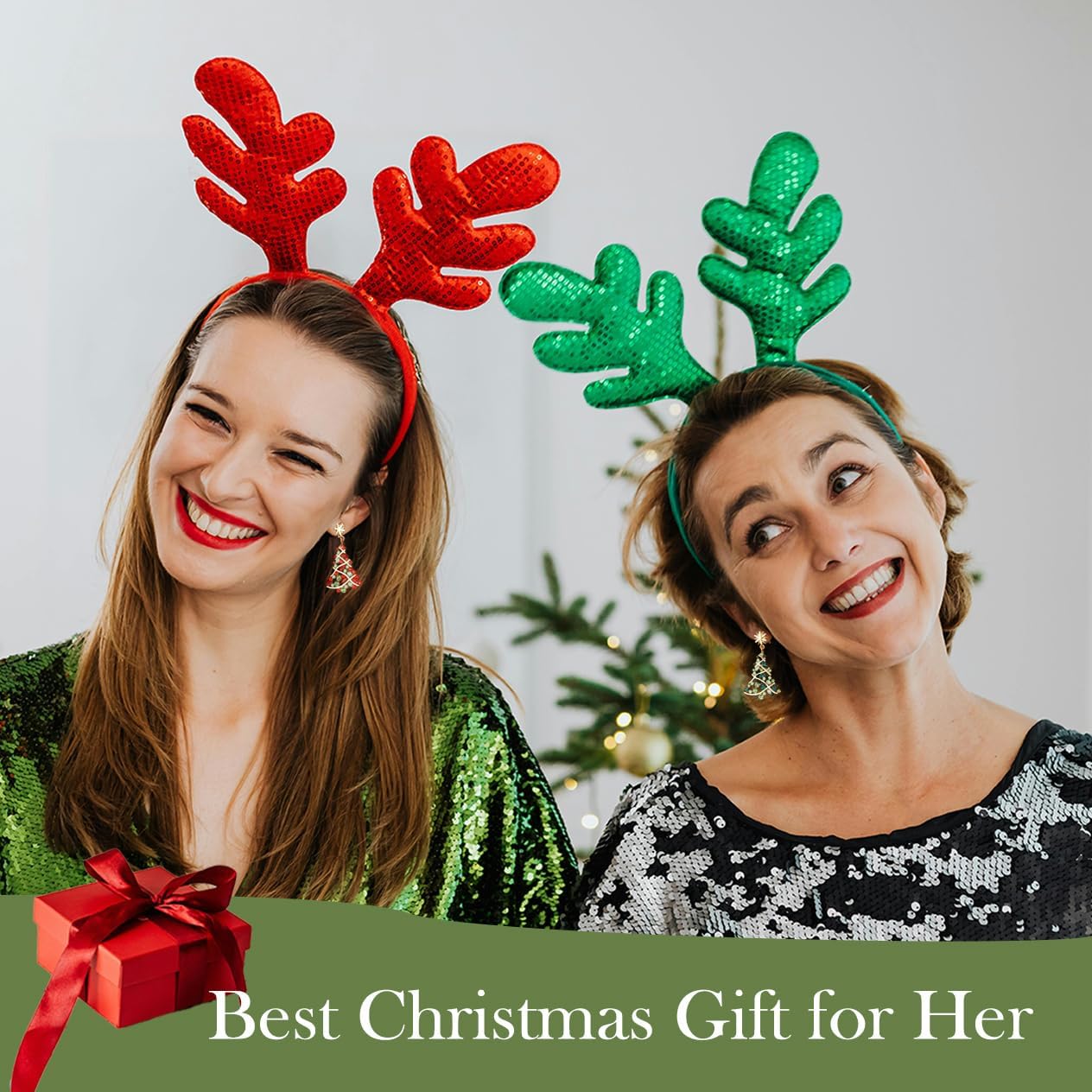 Christmas Earrings for Women Xmas Tree Dangle Earrings Sparkling Crystal Jewelry Snowflake Christmas Accessories Holiday Festival Party Gift - Image 6