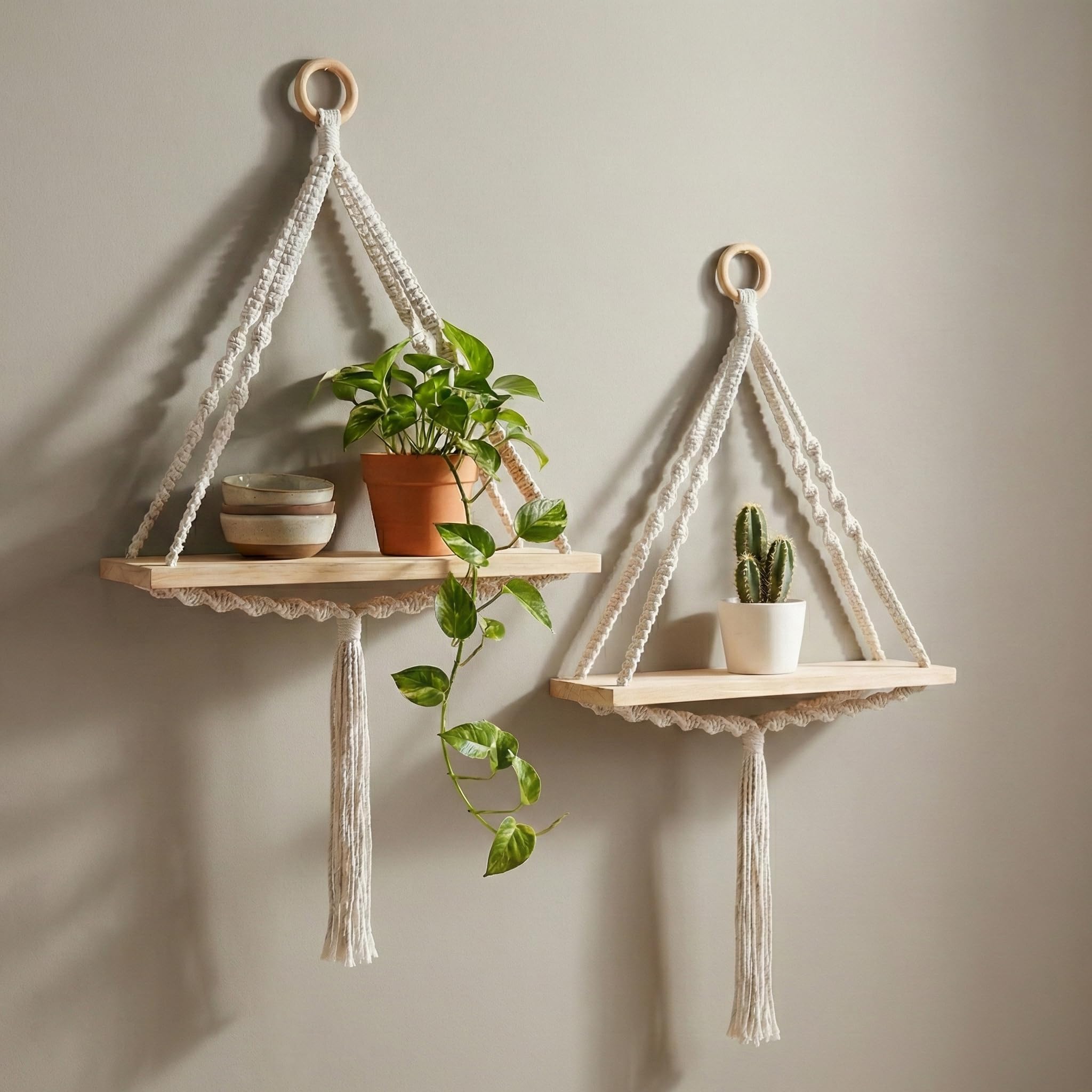 Macrame Wall Hanging Shelf