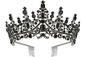 Baroque Crystal Evil Crown Tiara for Women