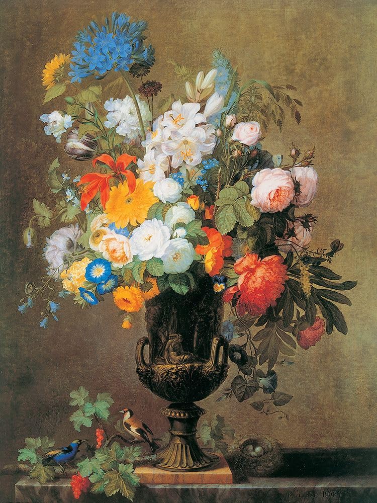 絵画 アートプリント Vase de fleurs FAIT PAR BONY Amazon.com: Vase de fleurs Poster Print - Jean Francois Bony (24 x