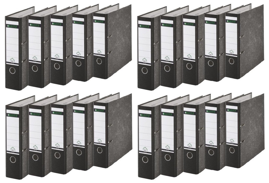 Leitz 1080/1050 Standard Ordner A4 (breit | 20er Pack, schwarz)