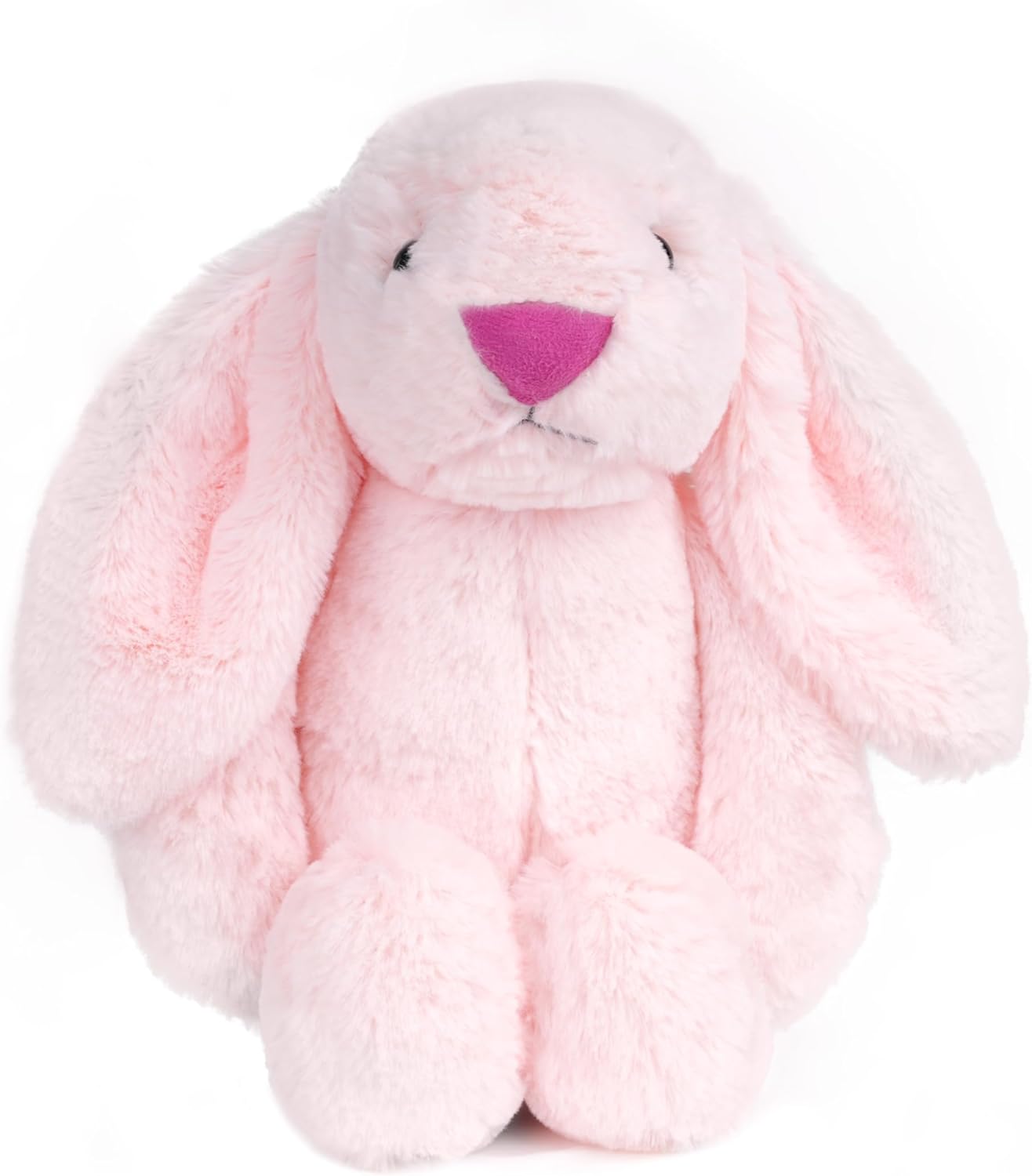 shiguangji Bunny Stuffed Animal Plush Toy 11.8 in, Soft Rabbit Plush for Babies and Toddlers, Cuddly Bunny Toy for Nursery Decor and Easter Gift (Pink)