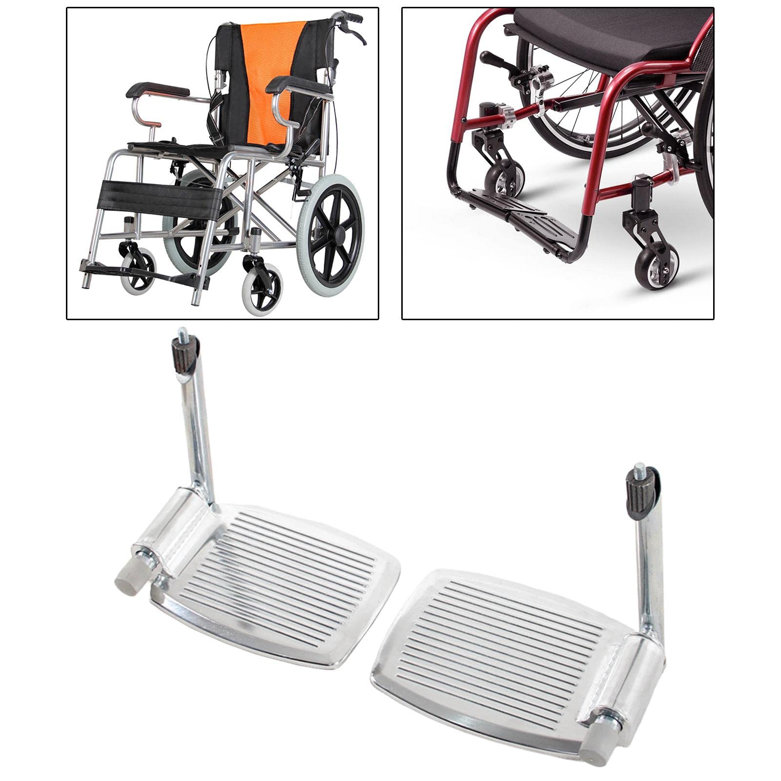Reposapiés para Silla de Ruedas Duradero, Desmontable, de Alta Calidad, a Prueba de Arañazos, Manual, para Sillas de Ruedas, Pedal Universal, Piezas P, Aluminio con poste