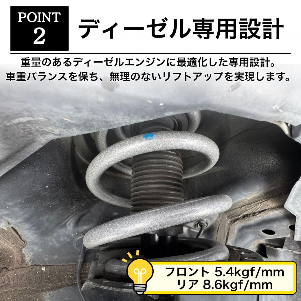 Amazon | GI☆GEAR 1.5インチリフトアップ コイルスプリング