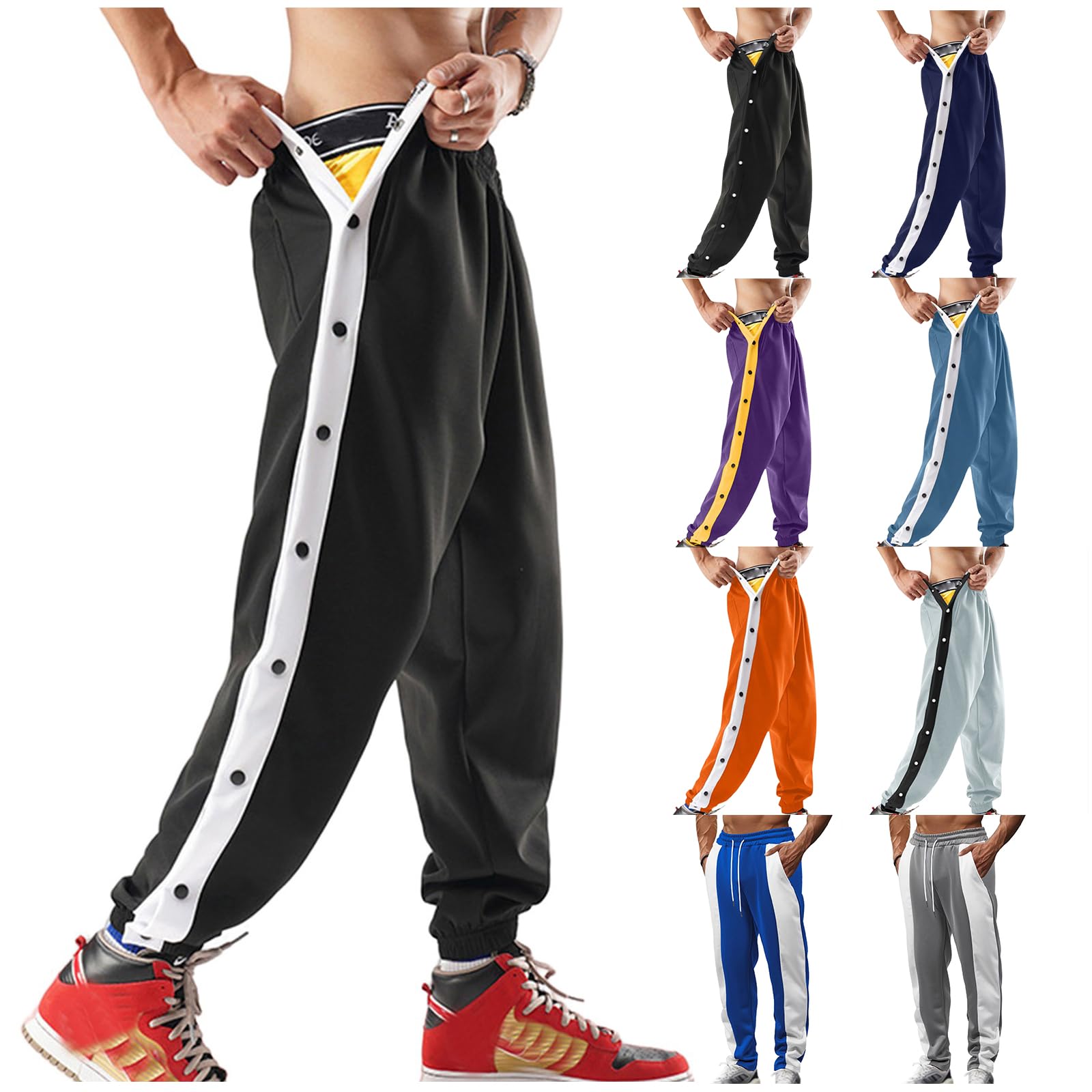 【まさ】RETRO-CHIC SIDE SNAP SWEAT PANTS Amazon.com: Mens Tear Away Athletic Pants Side High Split