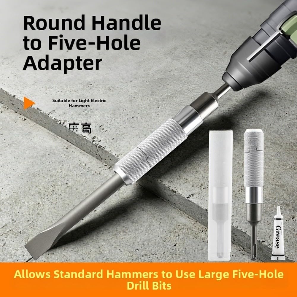Adattatore per punte da trapano a percussione per SDS Plus a Max, convertitore con codolo esagonale da 18 mm e strumento autobloccante a sgancio rapido 40Cr per trapani a percussione (A)