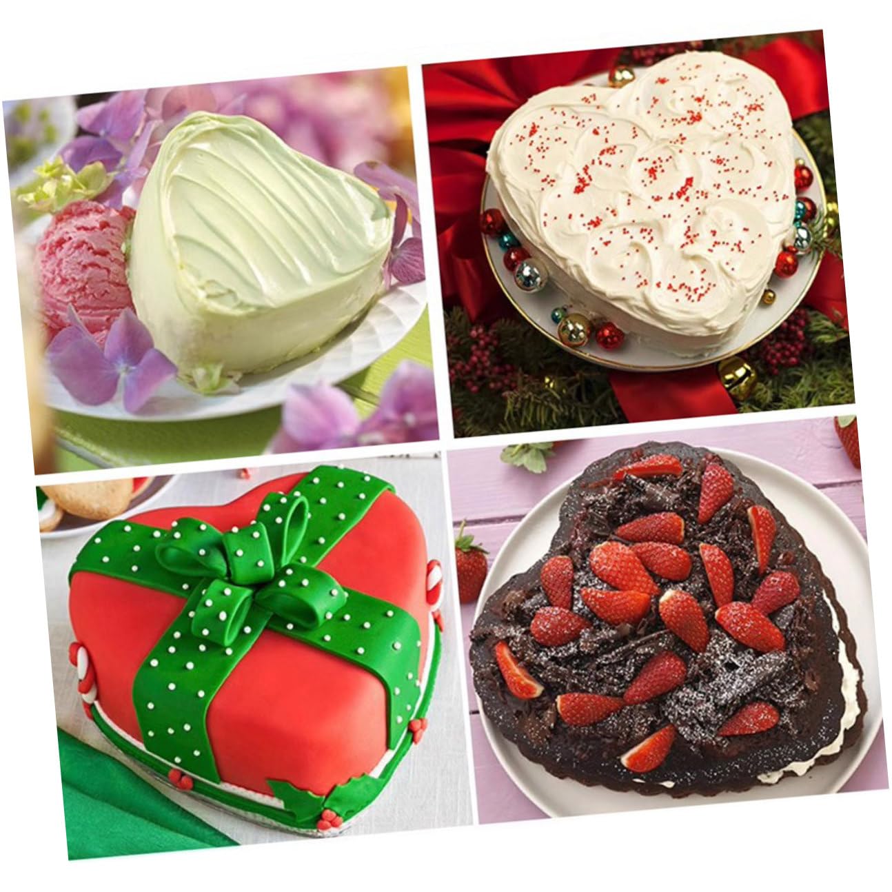 Molde para Tartas Forma de Corazón con Fondo Desmontable Molde de Aluminio Antiadherente para Bizcochos Pequeños Bandeja Útil para Hornear Casa y Fiestas Resistente y Duradero
