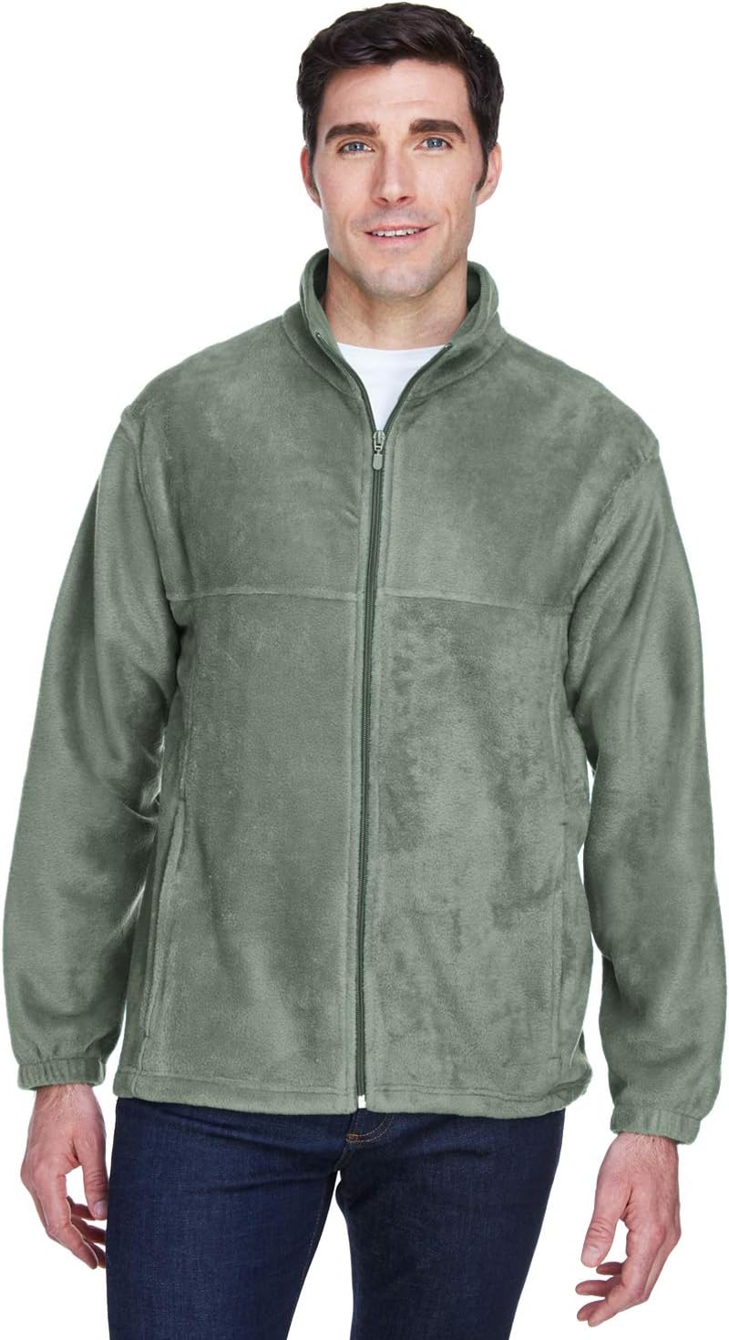 Harriton Men's 8 oz. Full-Zip Fleece 6XL DILL - Image 3