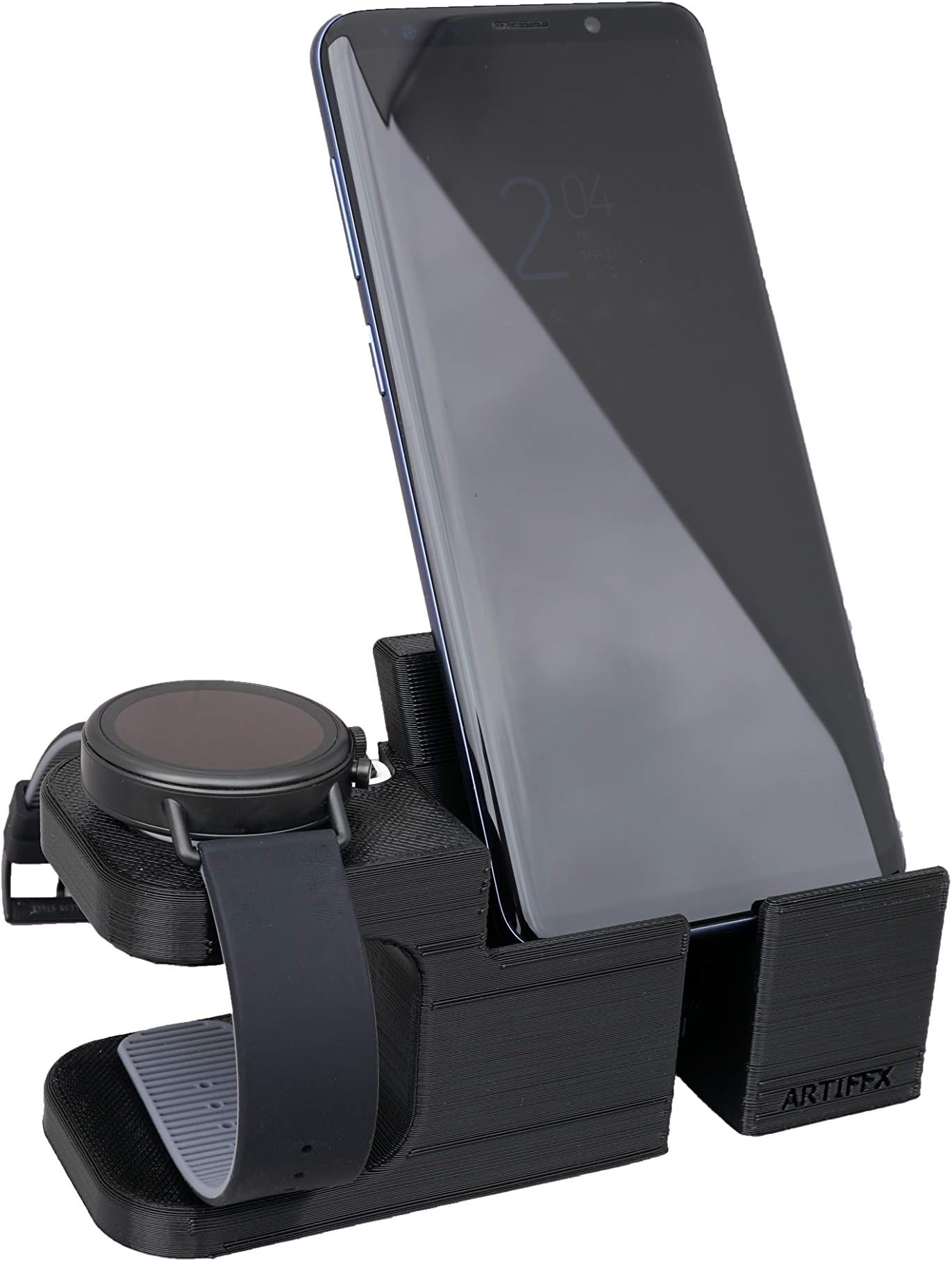 Artifex Design Stand Compatible with Skagen Falster 2 and 3 Connected HR Smartwatch, Will not fit Skagen Falster 1 (Last Gen) Non HR Model (Combo)