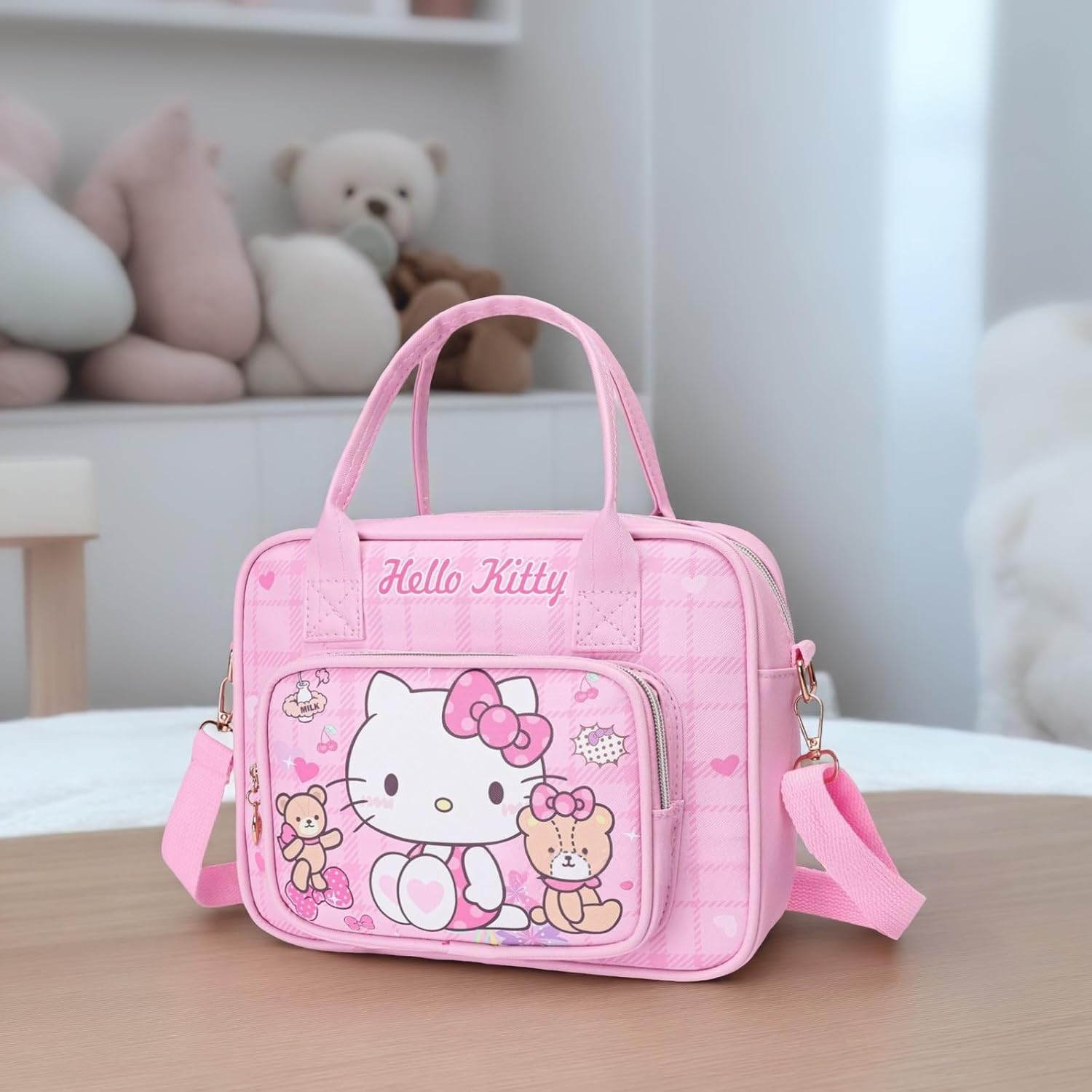 Cute Crossbody Bags, Cartoon PU Leather Handbag, Adjustable Zipper Shoulder Bag, Lovely Gift for Her - Image 3