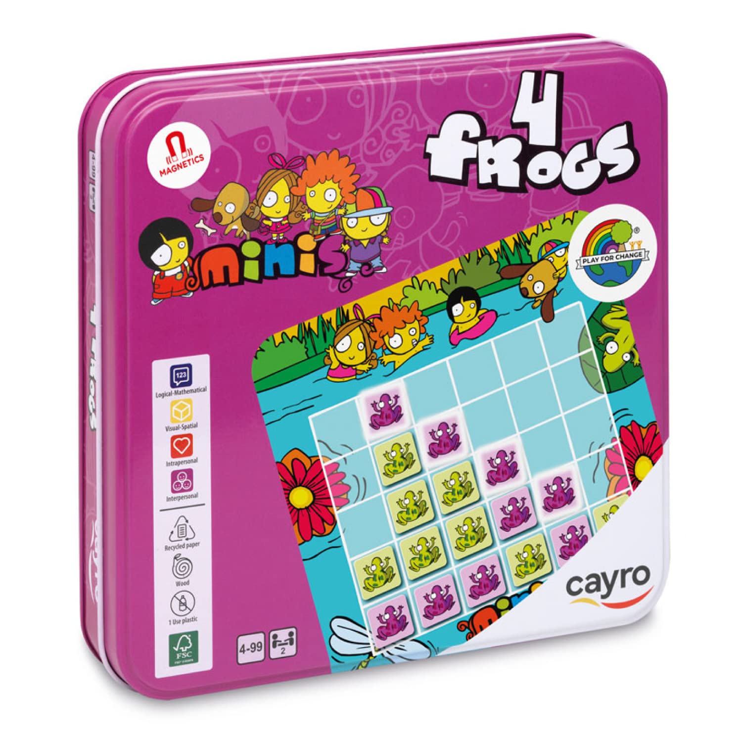 Cayro, 4 Frogs, + 4 Years, Ball Swallower, Fun Board Game for Children and Adults, Get as Many Balls as You Can