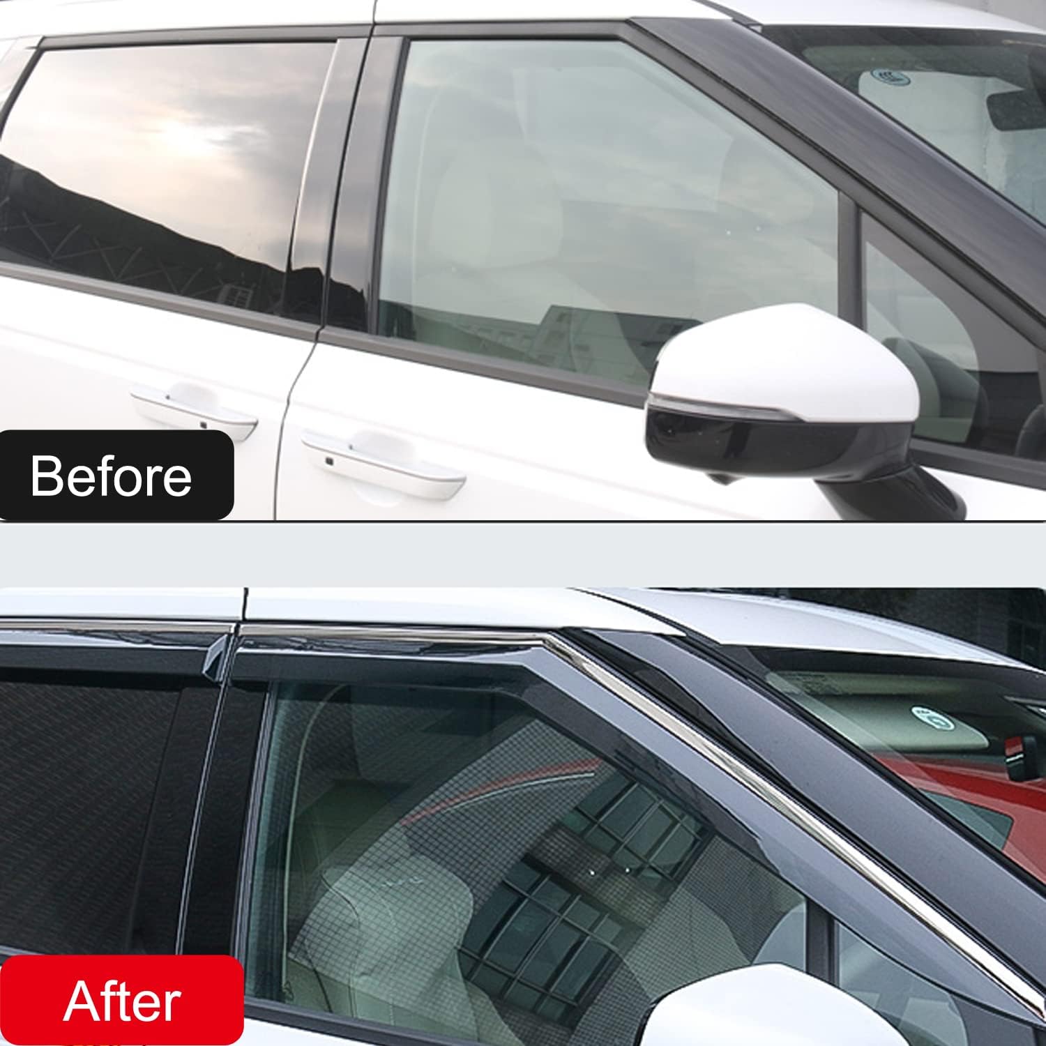 CTH for Kia Carnival 2022 2023 2024 2025 Side Window Deflectors Window Upper Sun Rain Guard Vent Shade Window Visors Car Accessories 4pcs