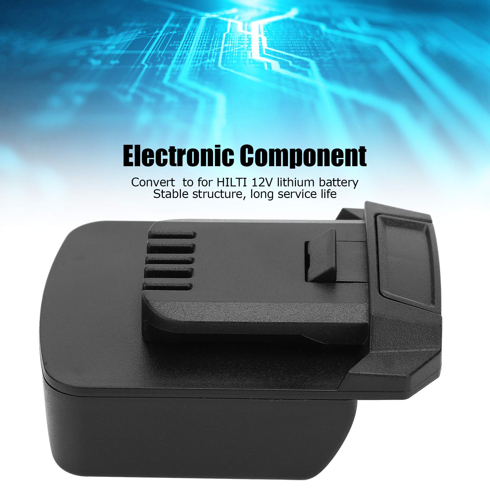 12V Lithiums battery Adapter, 12V Replacement Cordless Tool Electronic Component Long Lasting Battery Adapter for 12V Lithium Batteries